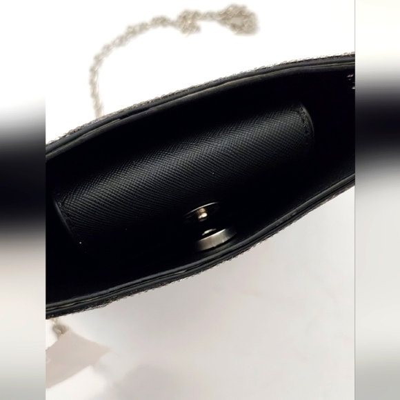 Women Mini Silver Rhinestone Top Handle Crossbody Bag - Picture 10 of 11